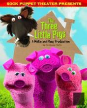 Cover image of Sock Puppet Theater presents The three little pigs