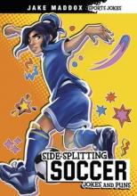 Cover image of Side-splitting soccer jokes and puns