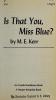 Cover image of Is that you, Miss Blue?